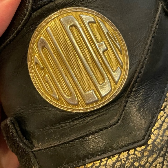 golden goose high top sneakers black and gold - Picture 7 of 8